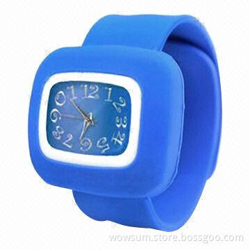 Silicone Slap Watch, Japan Quartz Movement with Eco-friendly Material